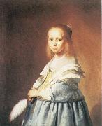 VERSPRONCK, Jan Cornelisz Portrait of a Girl Dressed in Blue France oil painting reproduction